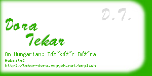 dora tekar business card